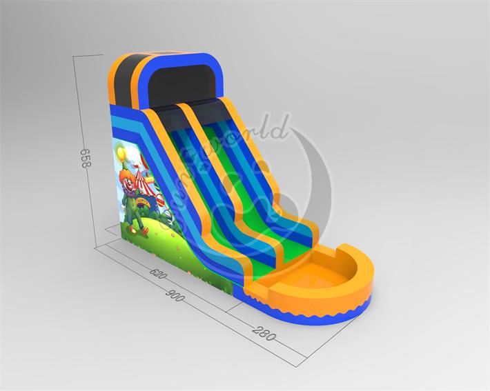 Circus Inflatable Water Slide FWND11