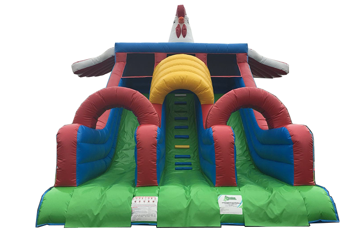 Children's Playground Cock Inflatable Dry Slide FWD186