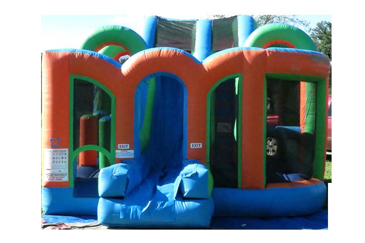 Inflatable Mini Obstacle course with slide FWP146