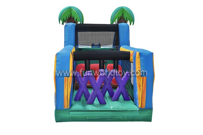 Inflatable Tropical Obstacle Course FWP175