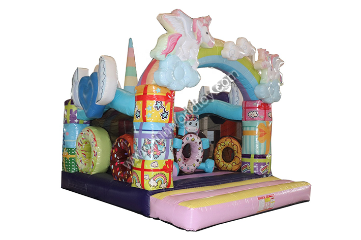 Pink jump house inflatable unicorn bouncer FWC221