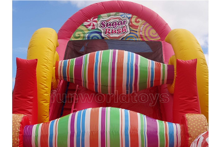 Fashionable inflatable candy water slides FWS398