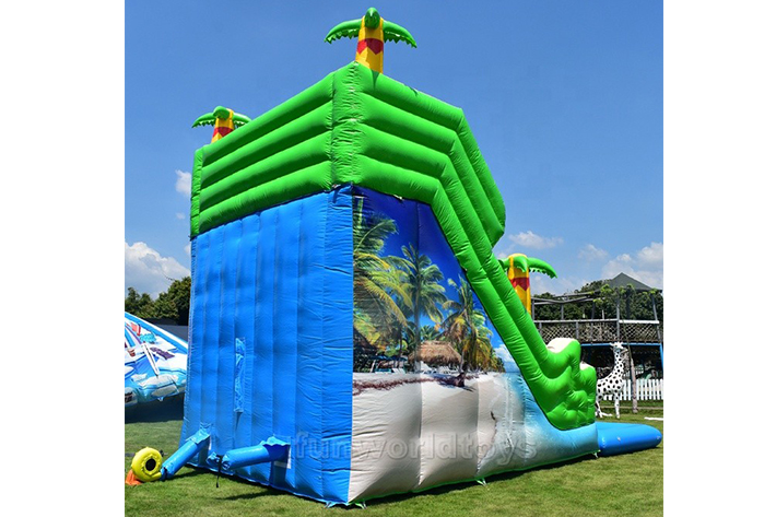 Palm tree inflatable water slides FWS395