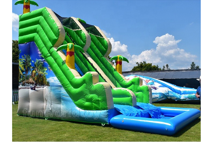 Palm tree inflatable water slides FWS395