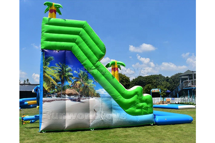 Palm tree inflatable water slides FWS395