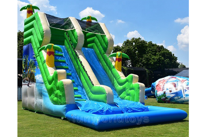 Palm tree inflatable water slides FWS395