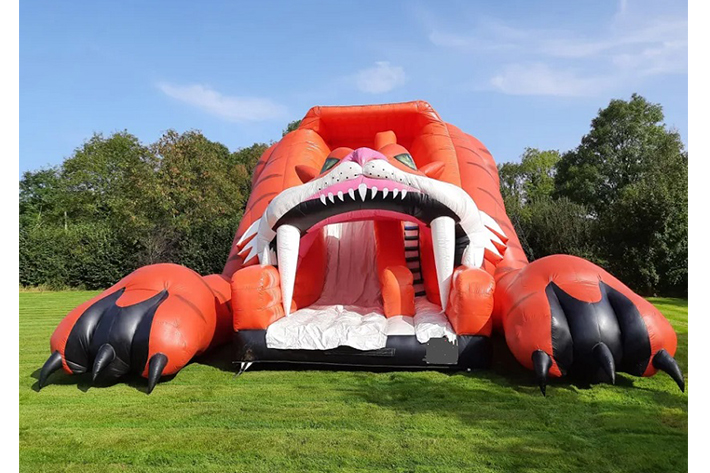 Attractive inflatable tiger dry slide FWD271