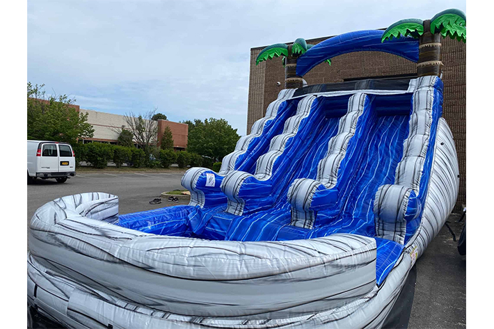 Great inflatable wave and tree water slide FWS392