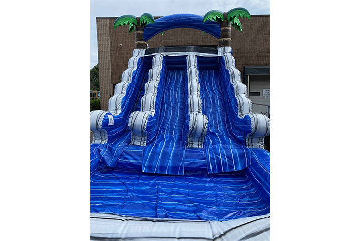 Great inflatable wave and tree water slide FWS392