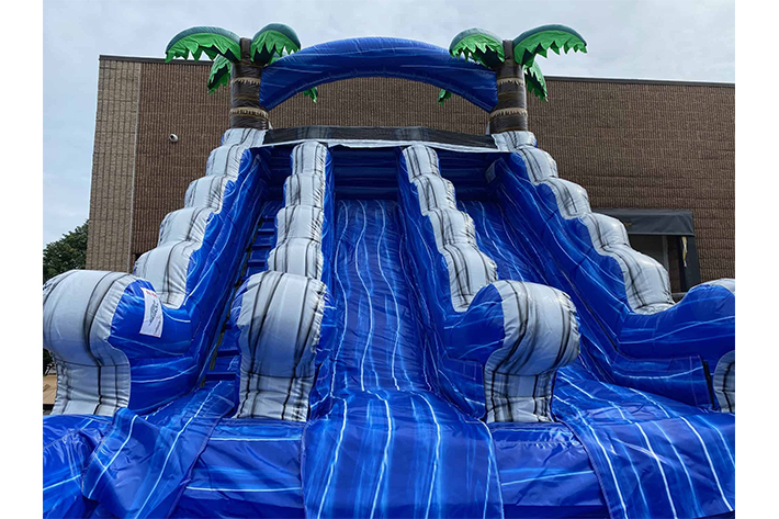 Great inflatable wave and tree water slide FWS392