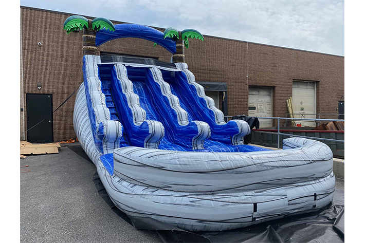 Great inflatable wave and tree water slide FWS392