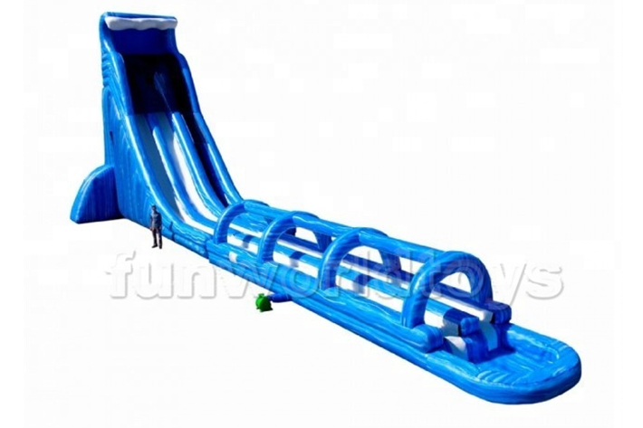 Big 100ft inflatable long water slide FWS391