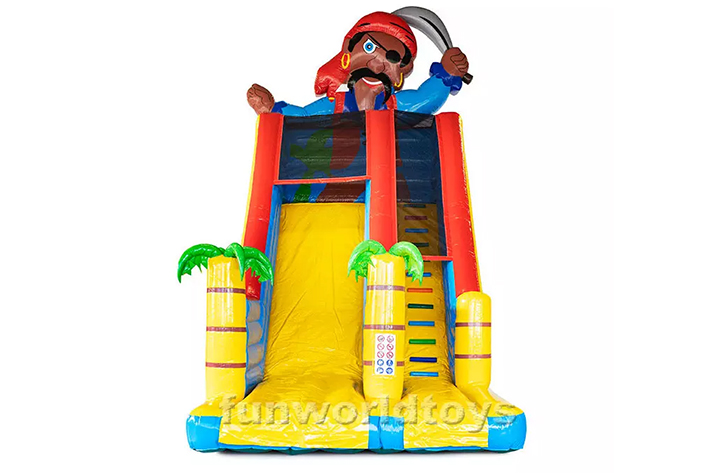 Inflatable Outdoor pirate dry Slide FWS386