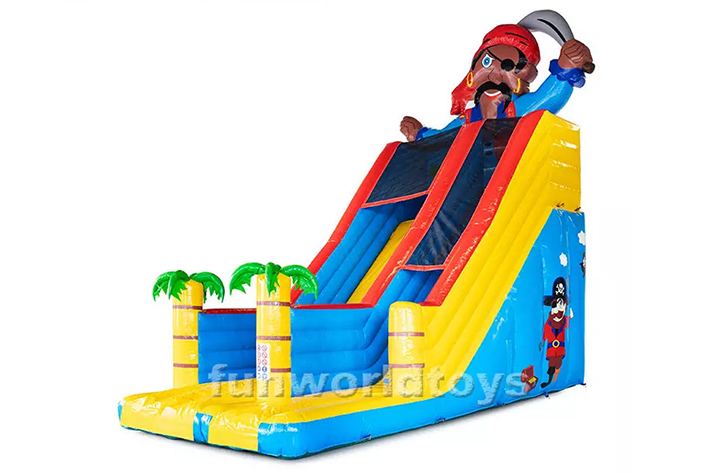Inflatable Outdoor pirate dry Slide FWS386