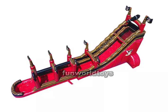 22ft red pirate waterslide large water slide FWS385