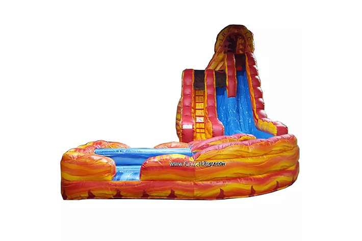 Fire Nice inflatable double lane Slide FWS372