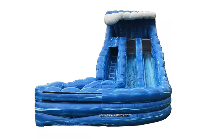 Blue Monster Wave Inflatable Water Slide FWS369