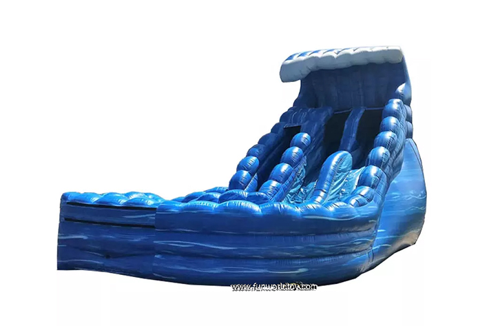 Blue Monster Wave Inflatable Water Slide FWS369