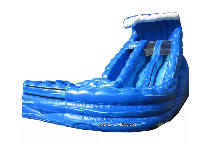 Blue Monster Wave Inflatable Water Slide FWS369