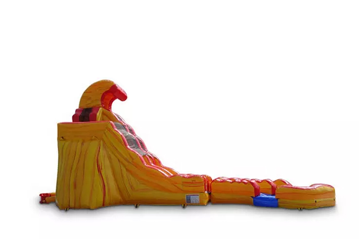 Yellow curve giant inflatable slides FWS366