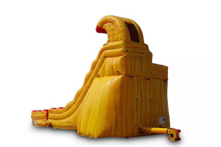 Yellow curve giant inflatable slides FWS366