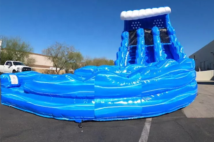 Blue Hurricane Curve Water Slide FWS364