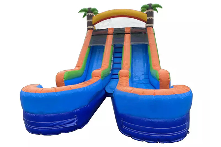 Double Splash Dual Lane Inflatable Water Slides FWS363