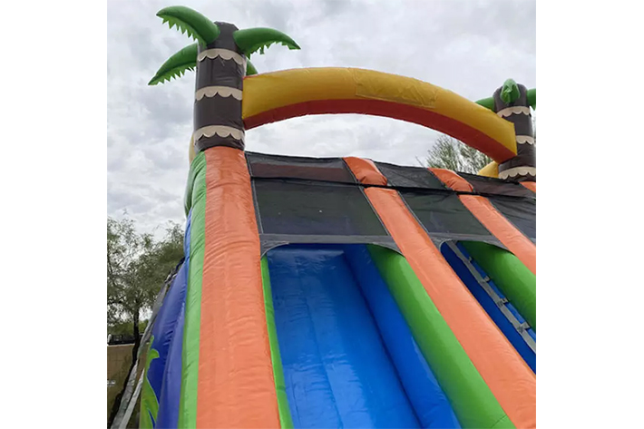 Double Splash Dual Lane Inflatable Water Slides FWS363