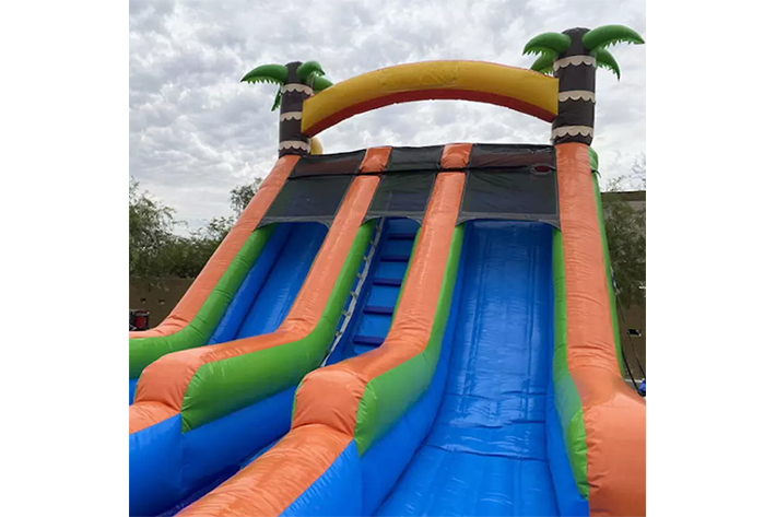 Double Splash Dual Lane Inflatable Water Slides FWS363