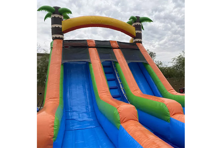 Double Splash Dual Lane Inflatable Water Slides FWS363