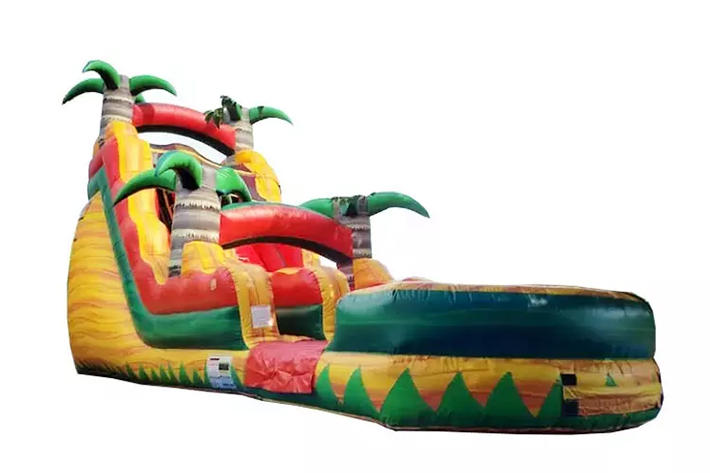 Palm tree inflatable water slide FWS359