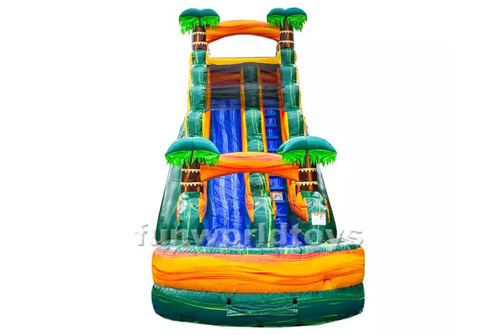 Popular palm tree water slides FWS337