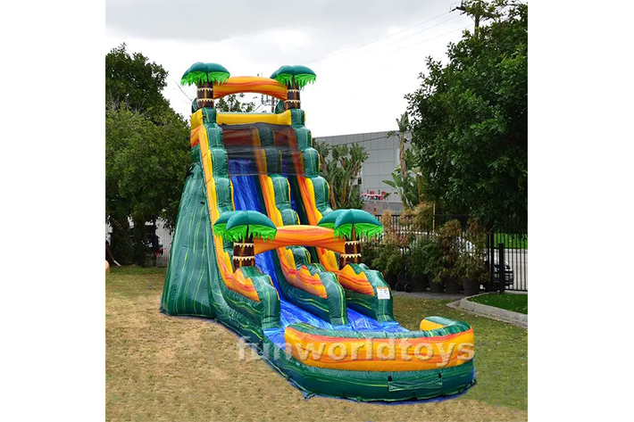 Popular palm tree water slides FWS337