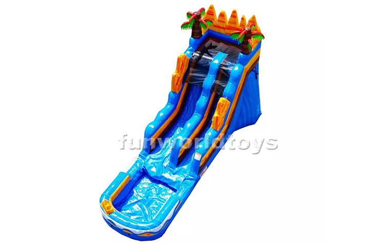 Popular palm tree inflatable water slide FWS330