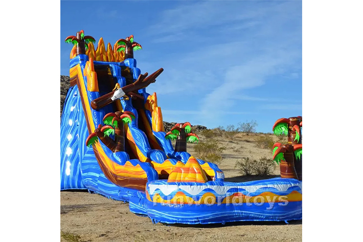 Inflatable Palm Theme Water Slides FWS343