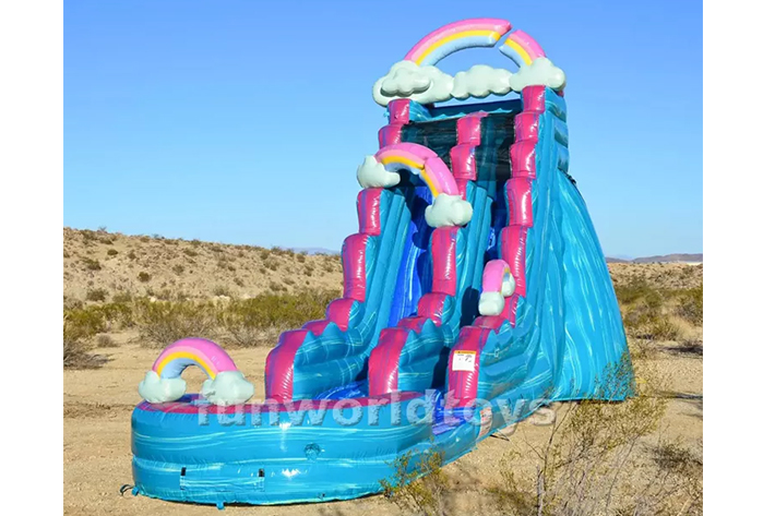 Inflatable rainbow water slides FWS327