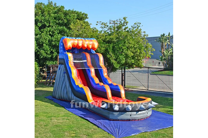 Customized inflatable rocket water slide FWS326