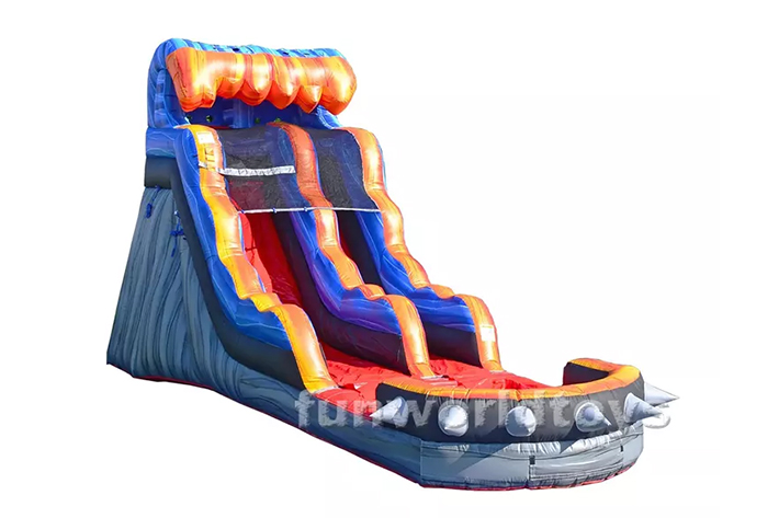 Customized inflatable rocket water slide FWS341