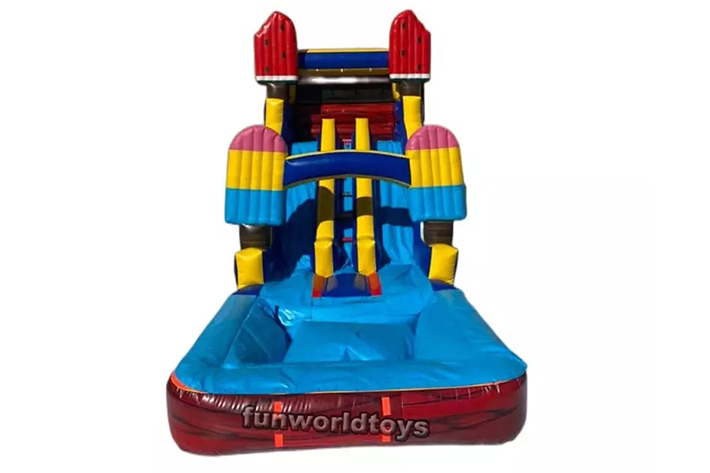 Customized Ice inflatable Water Slide FWS325