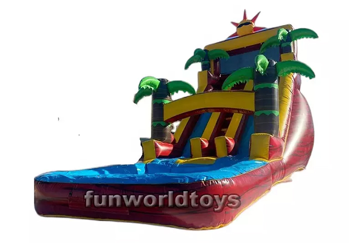 Commercial 15' tall sun inflatable water slide FWS339