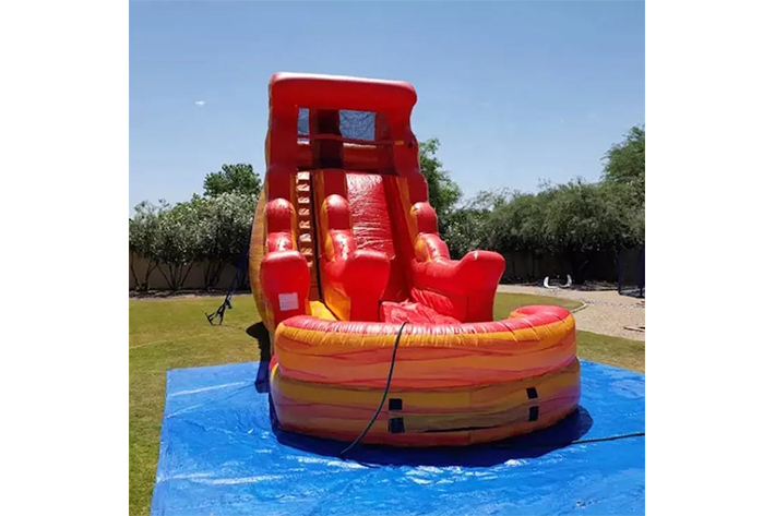 Commercial Volcano inflatable water slide FWS320