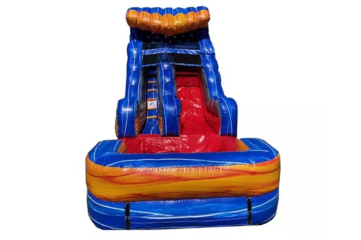 Small inflatable slide with pool FWS319