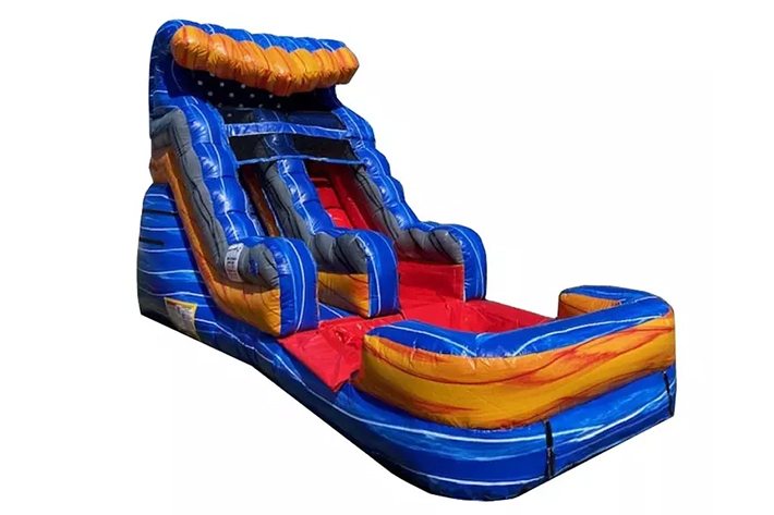 Small inflatable slide with pool FWS319