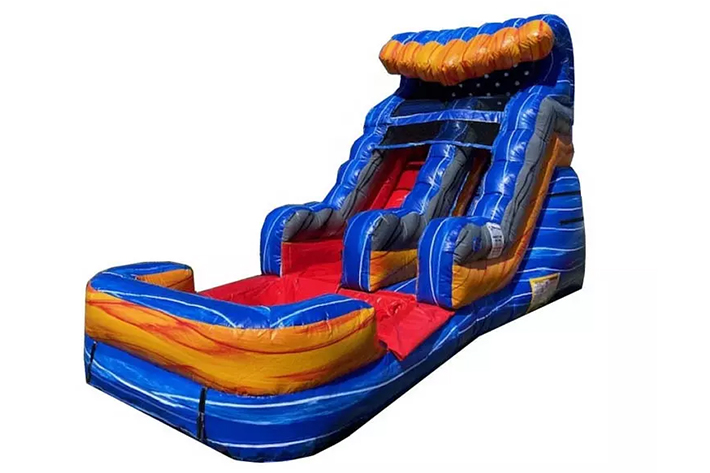 Small inflatable slide with pool FWS319