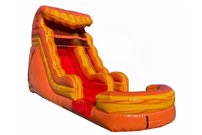 15ft tall Inflatable Orange Crush Water Slide FWS315