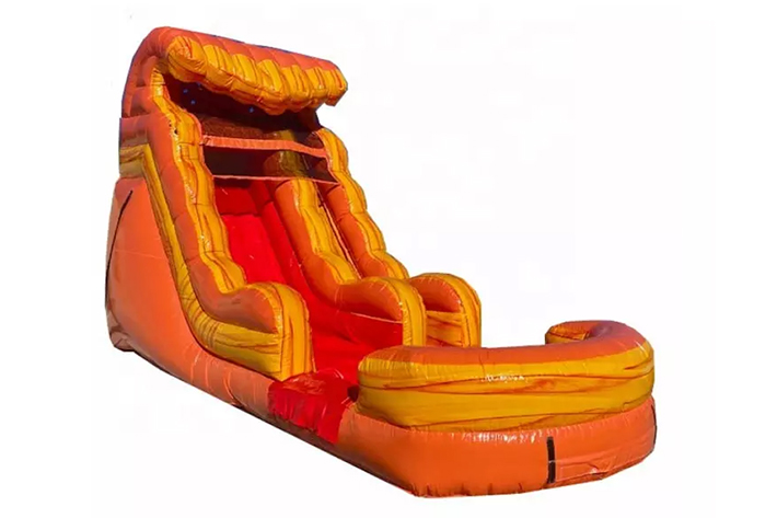 15ft tall Inflatable Orange Crush Water Slide FWS315