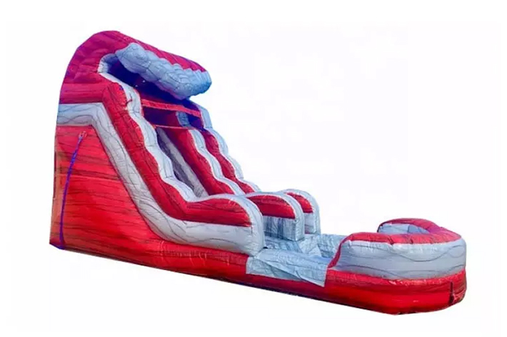 15ft tall Inflatable Red Splash Water Slide FWS314