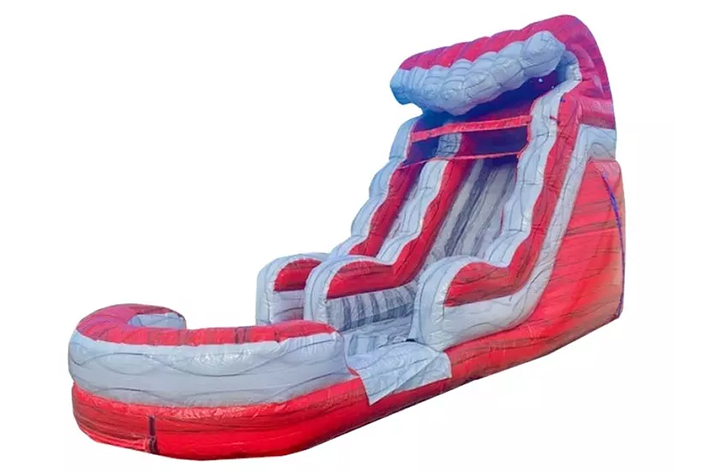 15ft tall Inflatable Red Splash Water Slide FWS314