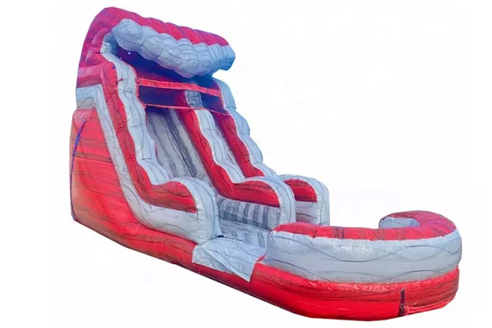 15ft tall Inflatable Red Splash Water Slide FWS314