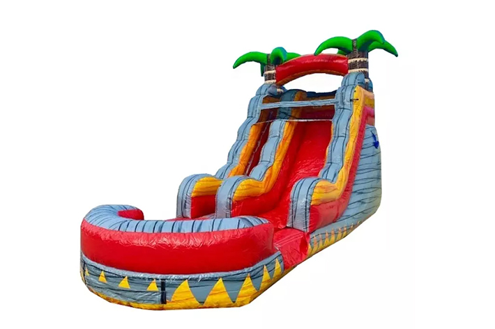 Popular palm tree inflatable water slide FWS311